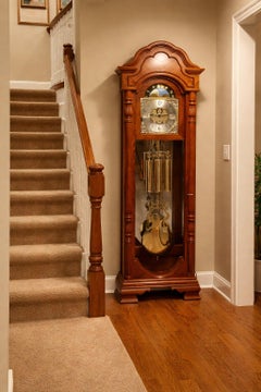 Ridgeway Model 9109 Illuminated Moon Phase Triple-Chime Grandfather Clock