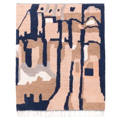 Ridgeway, Pfirsich und Schwarz, Authentic Shag, Marokkanischer Teppich aus natürlicher Wolle