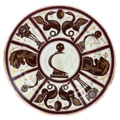 Vintage Ridgway Bone China 'Egyptomania' Pattern No. 135 Dinner Plate