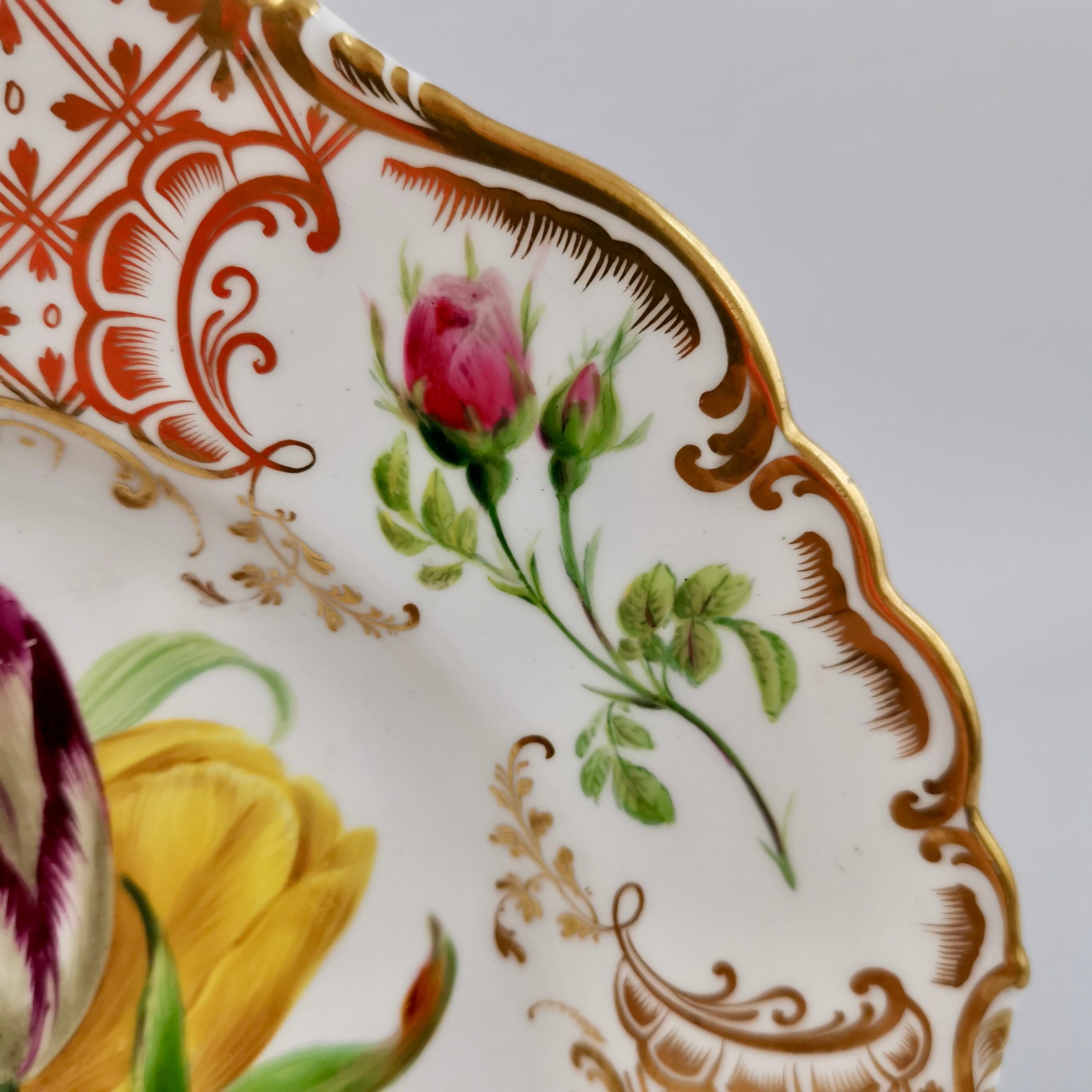 Ridgway Dessert Plate, Sublime Flowers and Gilt, Victorian 1845-1850 2