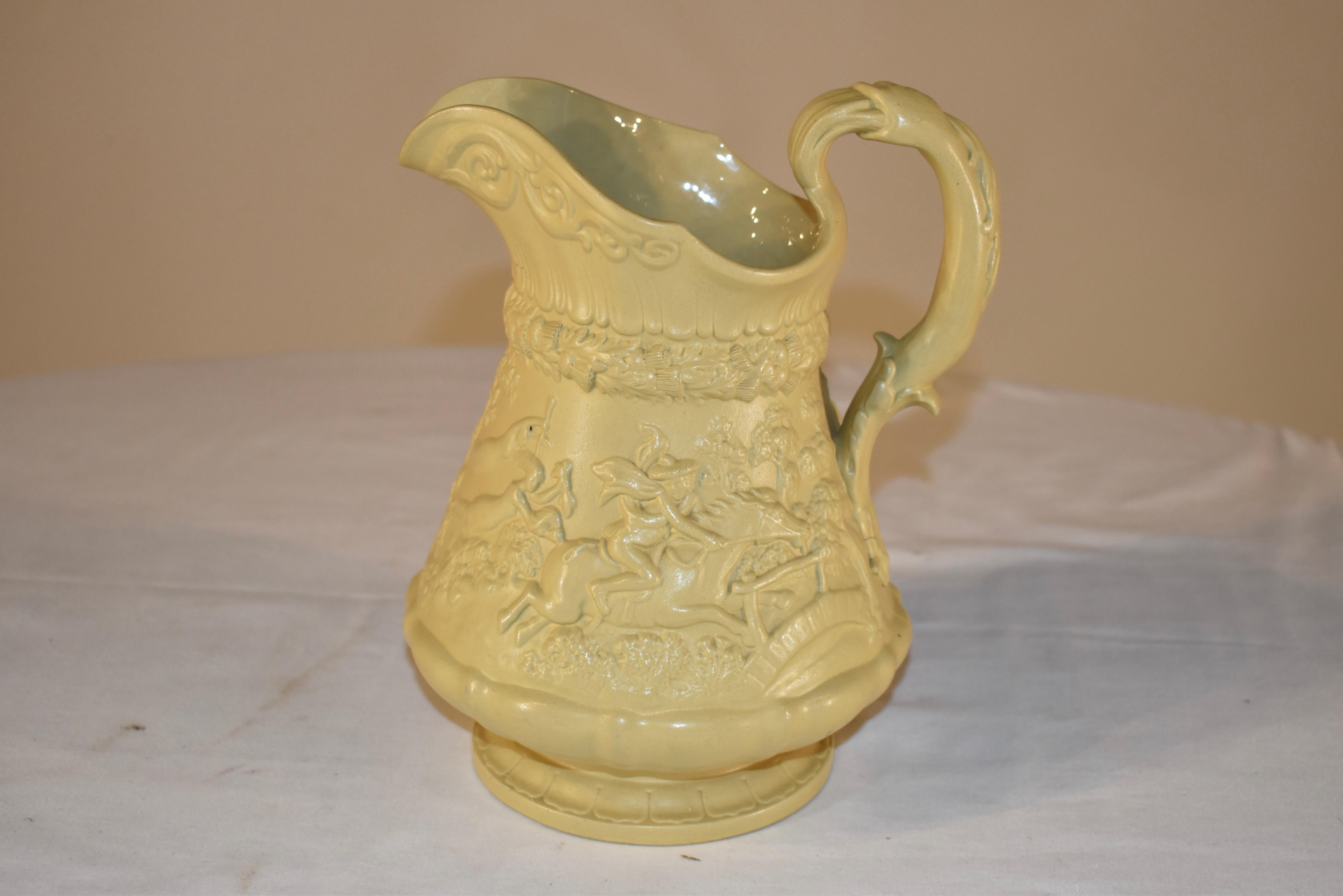 XIX secolo Brocca Ridgway Drab Ware, 1835 circa in vendita
