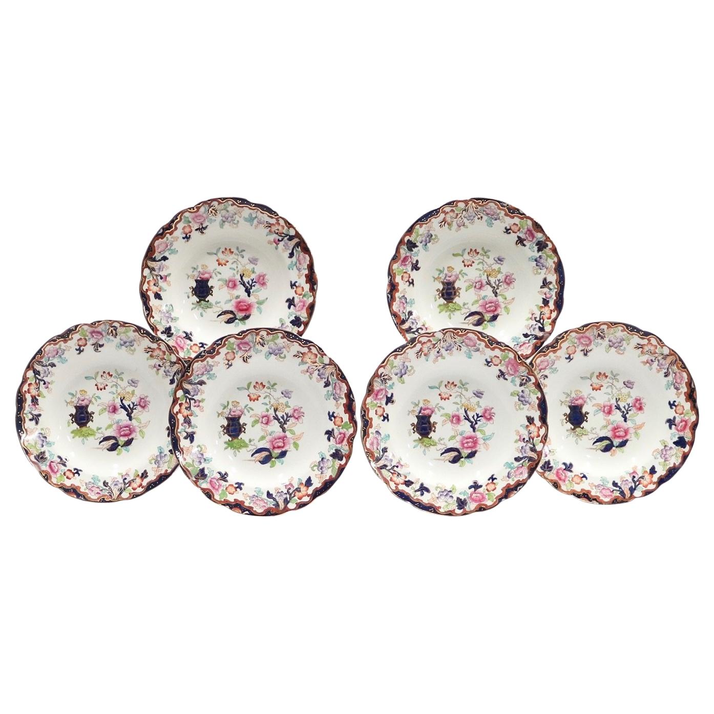 Ridgway English Ironstone Chinoiserie Plates with Simlay Pattern