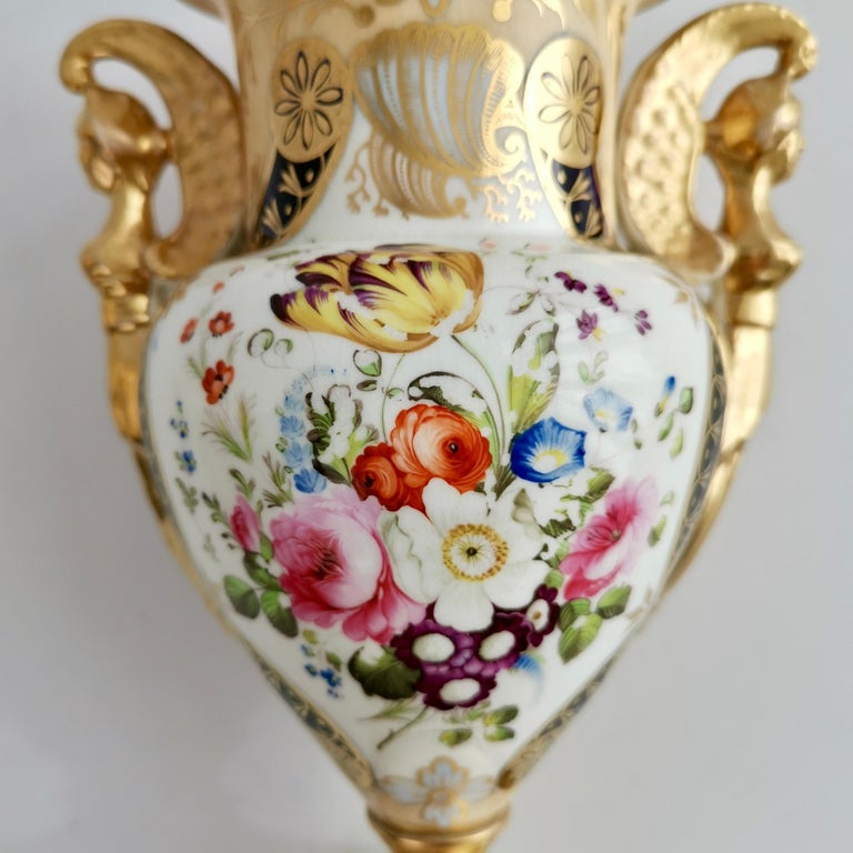 Early 19th Century English Garniture of 3 Vases, Empire Style, Provenance G.Godden, 1810-1815 For Sale