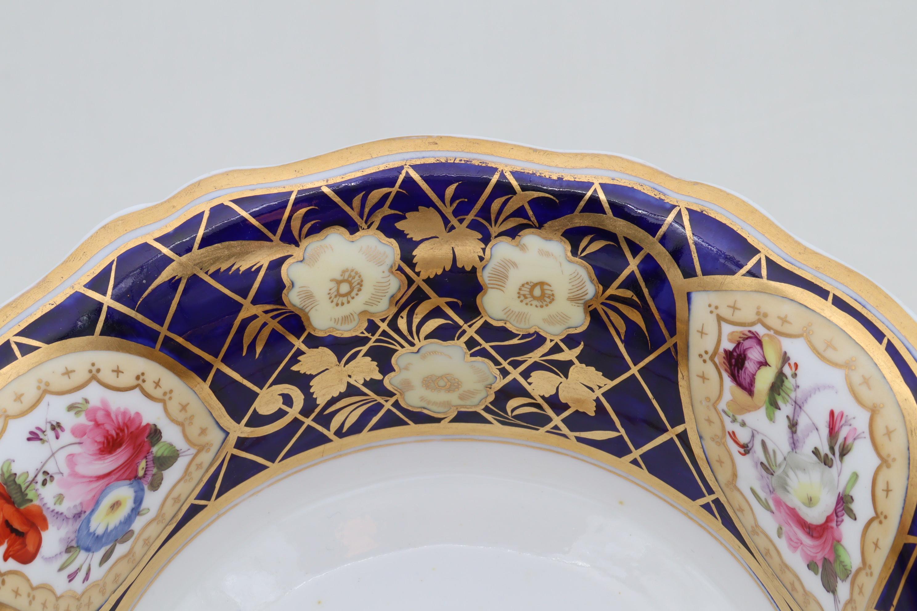 English Ridgway hand painted and gilded slop bowl For Sale