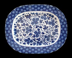 Ridgway, 'Hawthornden', Blue Transfer Decorated Platter, U.K, circa 1880