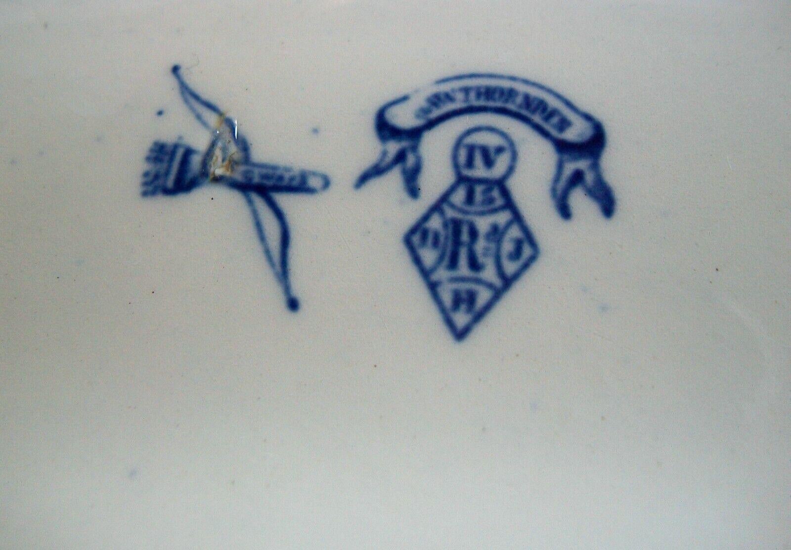 Ridgway, 'Hawthornden', Blue Transfer Decorated Platter, U.K, circa 1880 For Sale 1