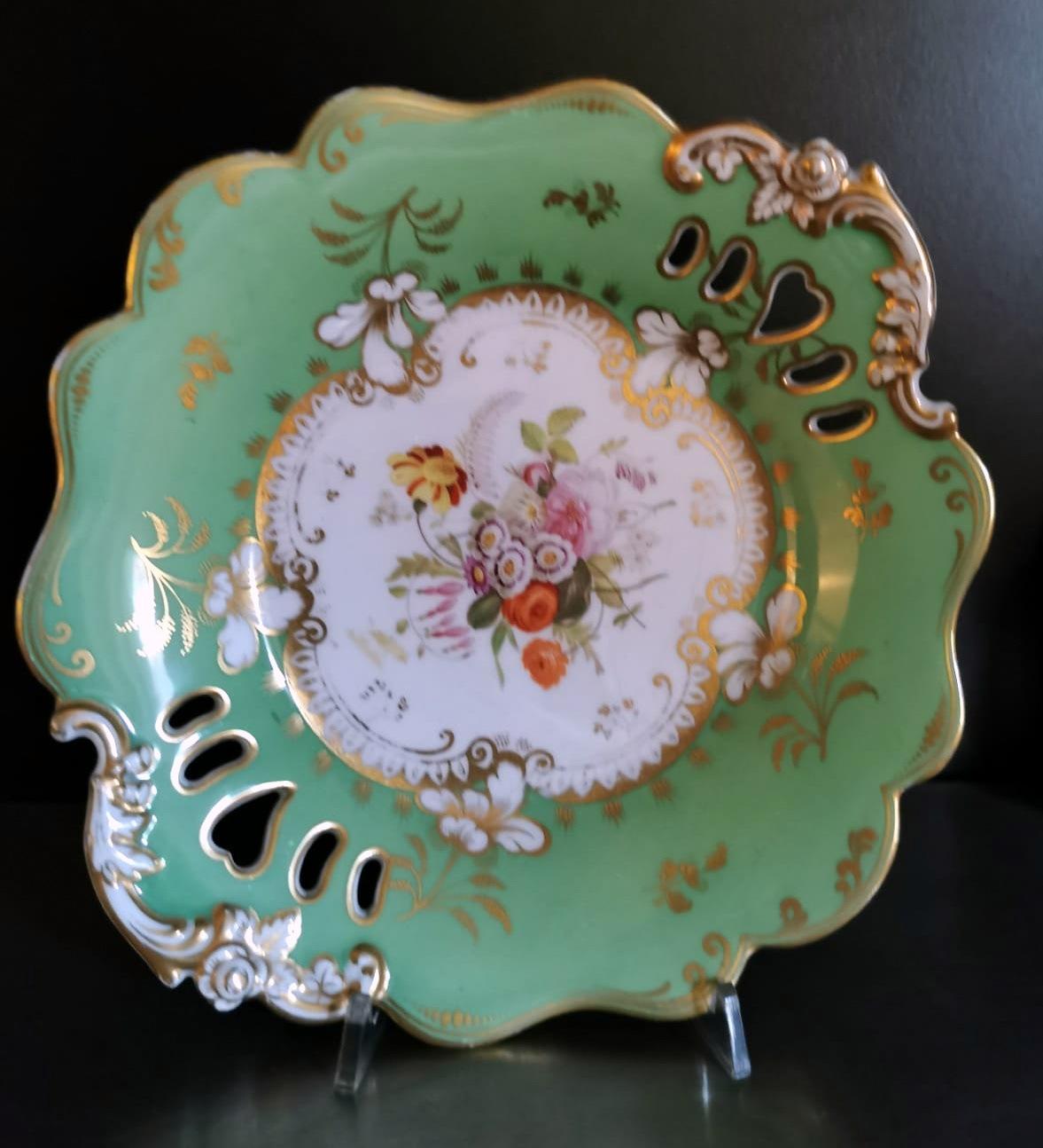 Ridgway J. Victorian Ironstone Ceramic Dessert Plate Set 4