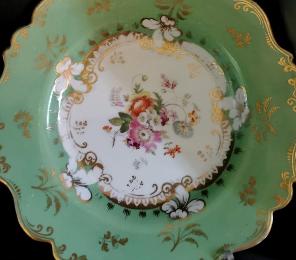 Ridgway J. Victorian Ironstone Ceramic Dessert Plate Set 2