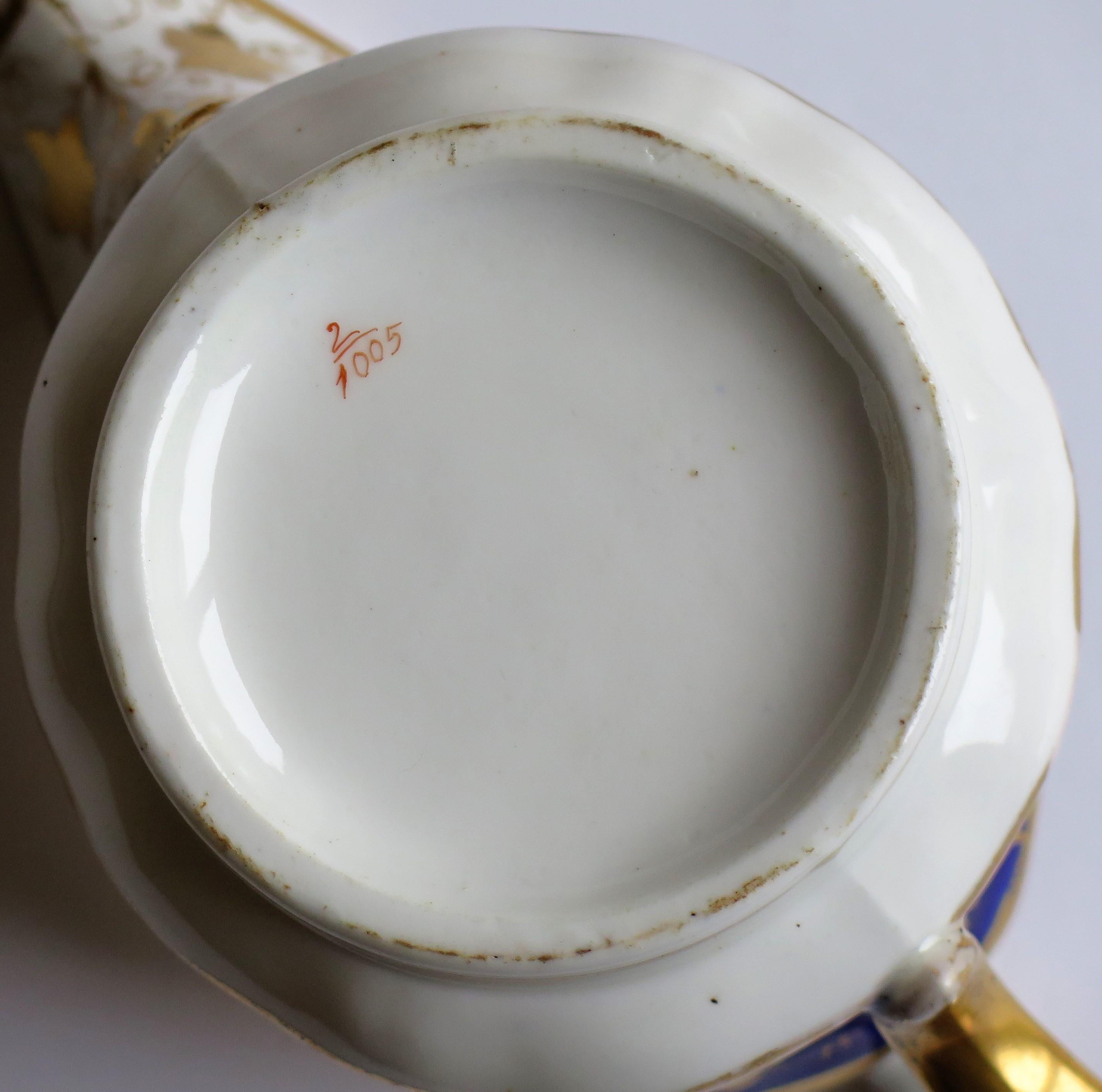 Ridgway-Porzellan Milchkrug oder Milchkännchen- oder Milchkännchenmuster 2/1005, Regency-Periode, um 1825 im Angebot 11