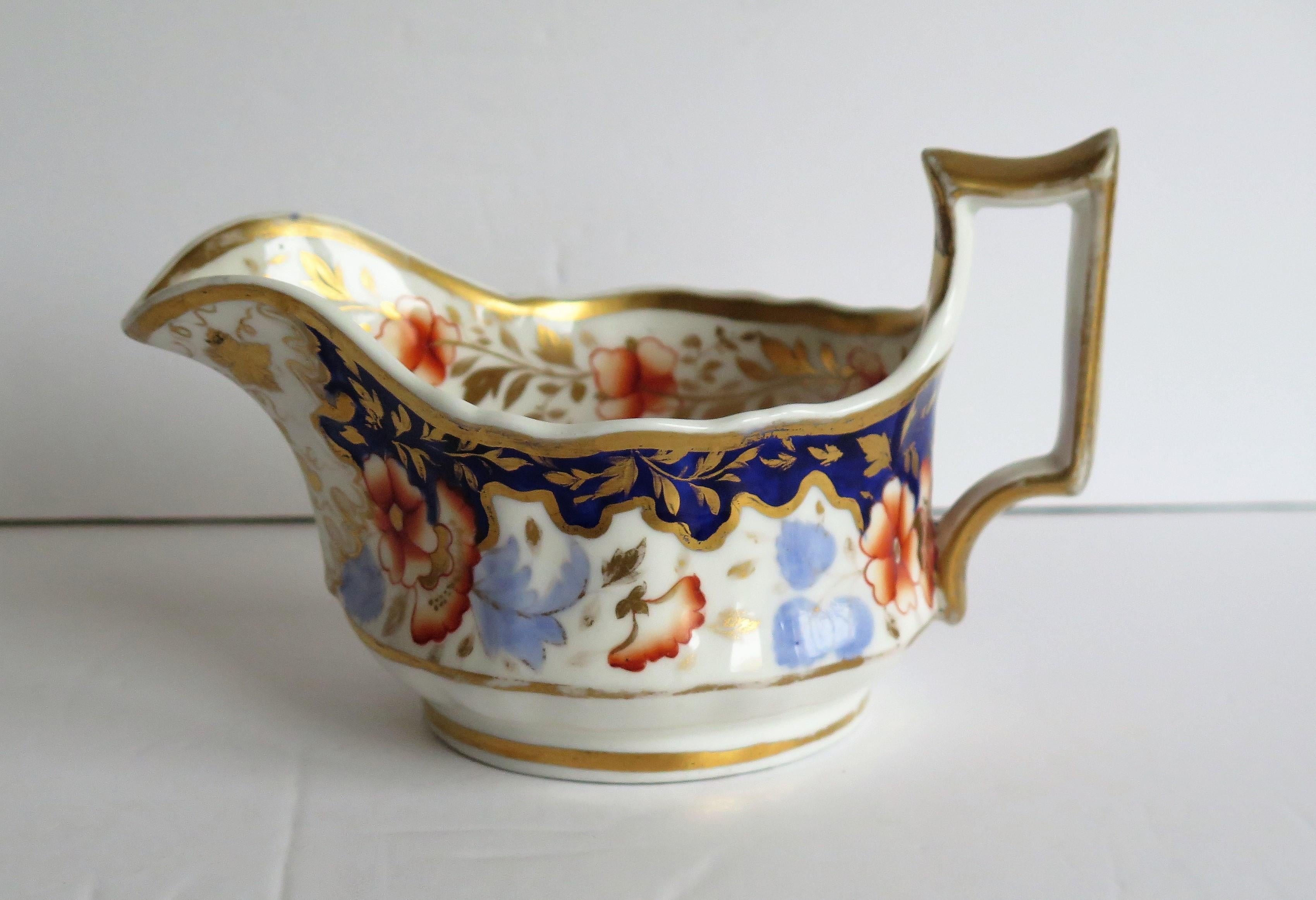 Ridgway-Porzellan Milchkrug oder Milchkännchen- oder Milchkännchenmuster 2/1005, Regency-Periode, um 1825 (Handbemalt) im Angebot