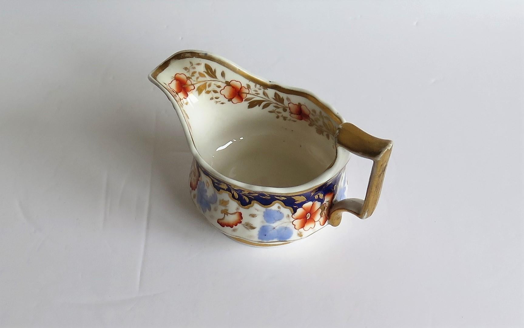 English Ridgway Porcelain Milk Jug or Creamer Pattern 2/1005, Regency Period, circa 1825 For Sale