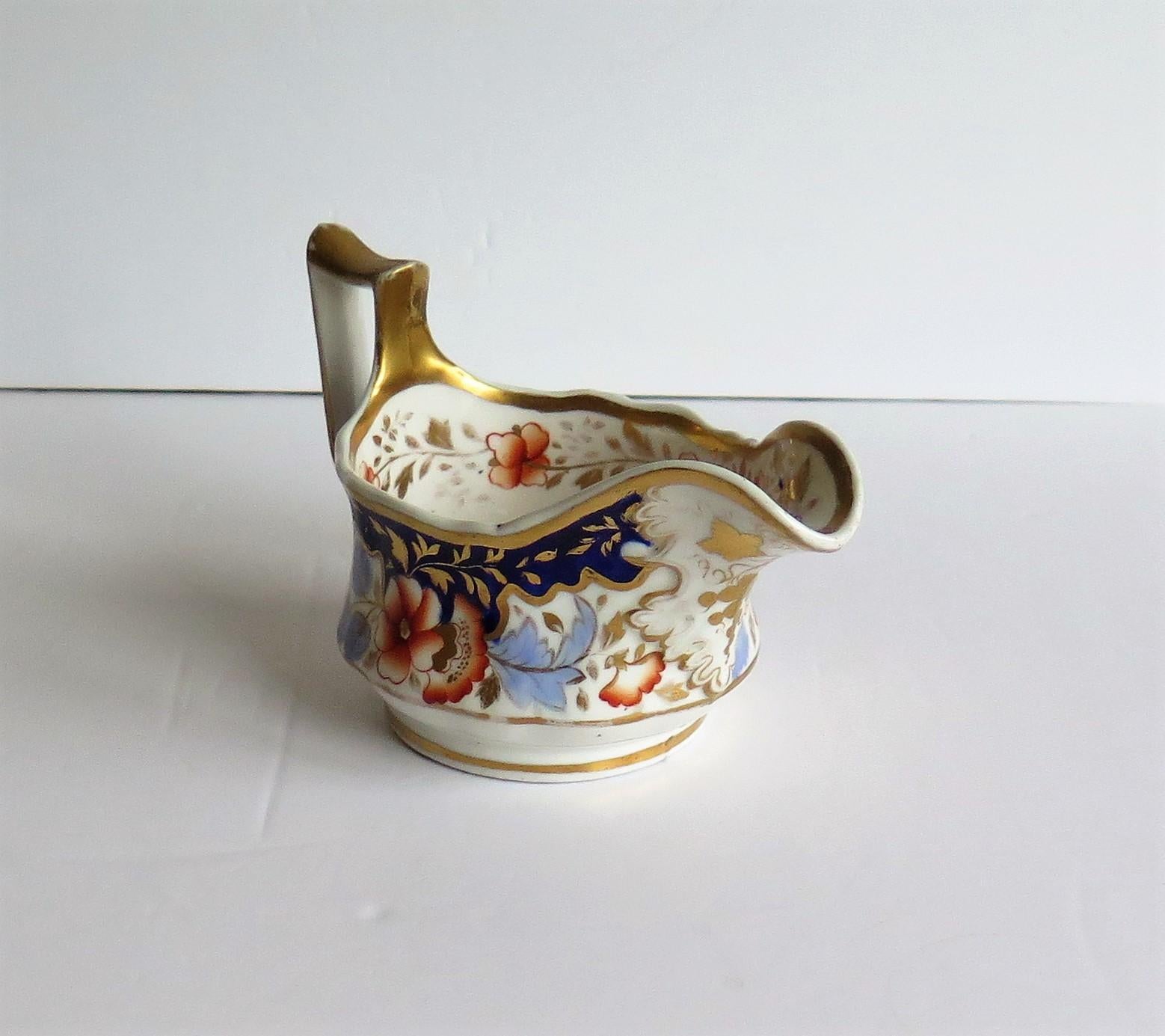 19th Century Ridgway Porcelain Milk Jug or Creamer Pattern 2/1005, Regency Period, circa 1825 For Sale