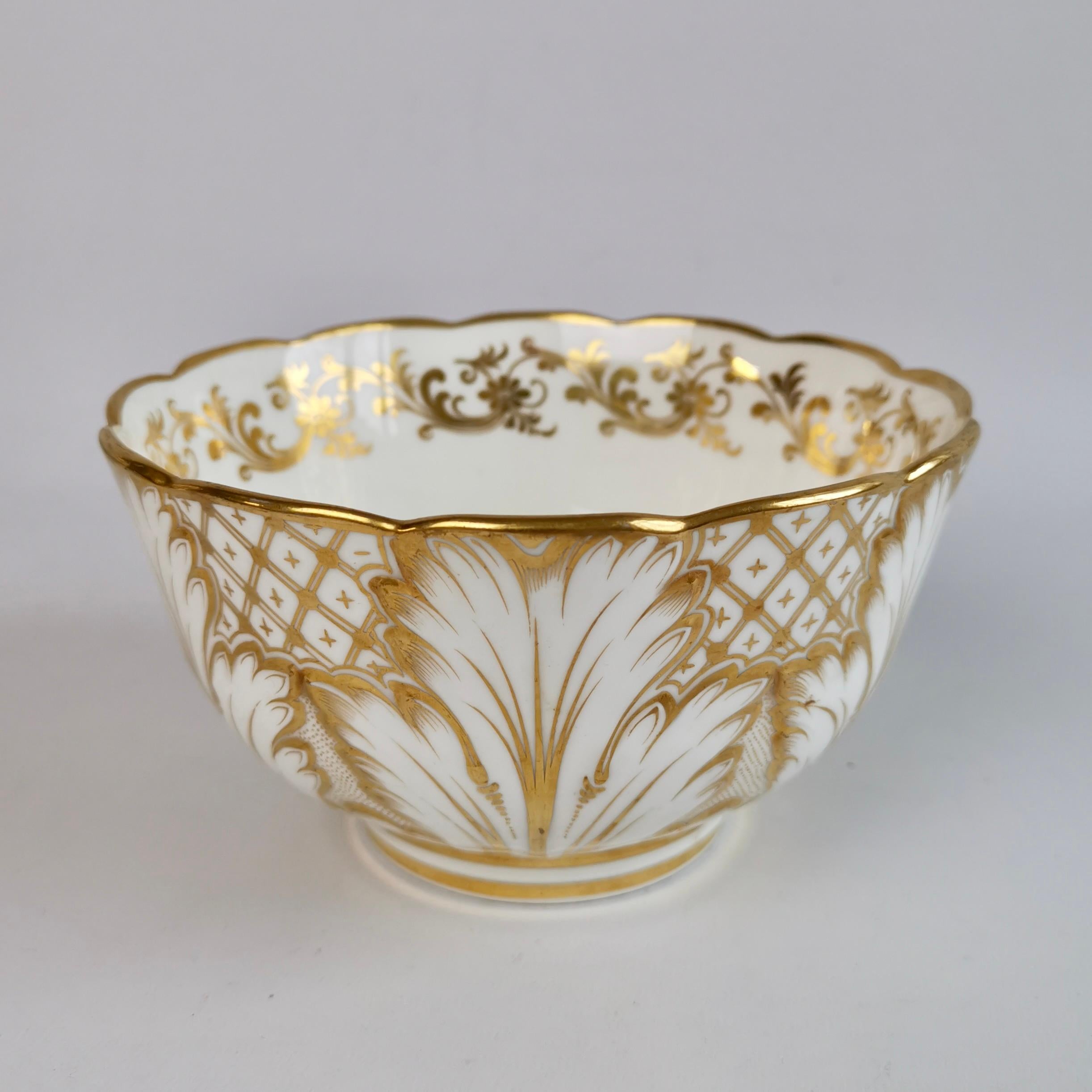 English Ridgway Sublime Tea Service, Gilt Foliage with Dedication, Victorian, 1853