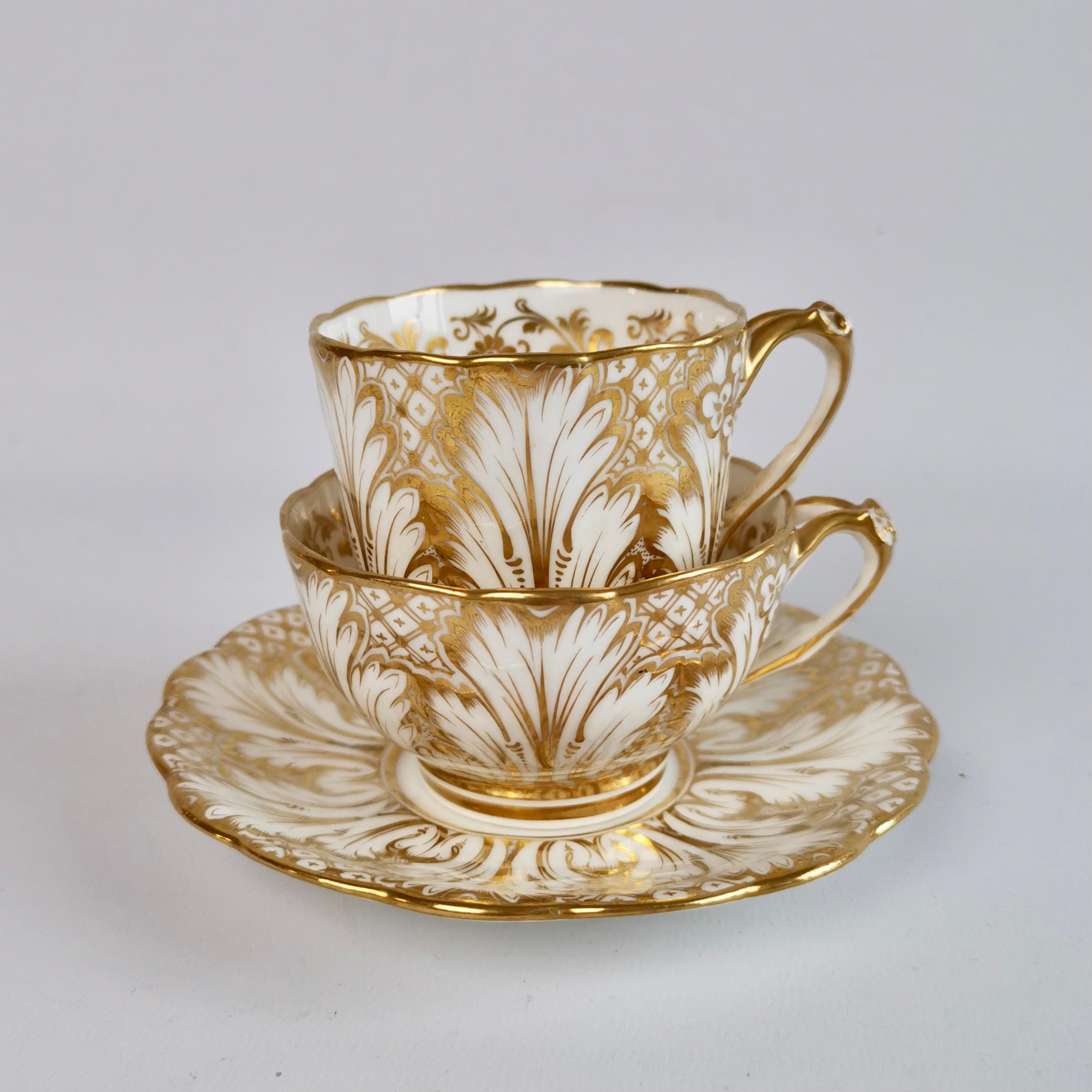 Ridgway Sublime Tea Service, Gilt Foliage with Dedication, Victorian, 1853 In Good Condition In London, GB