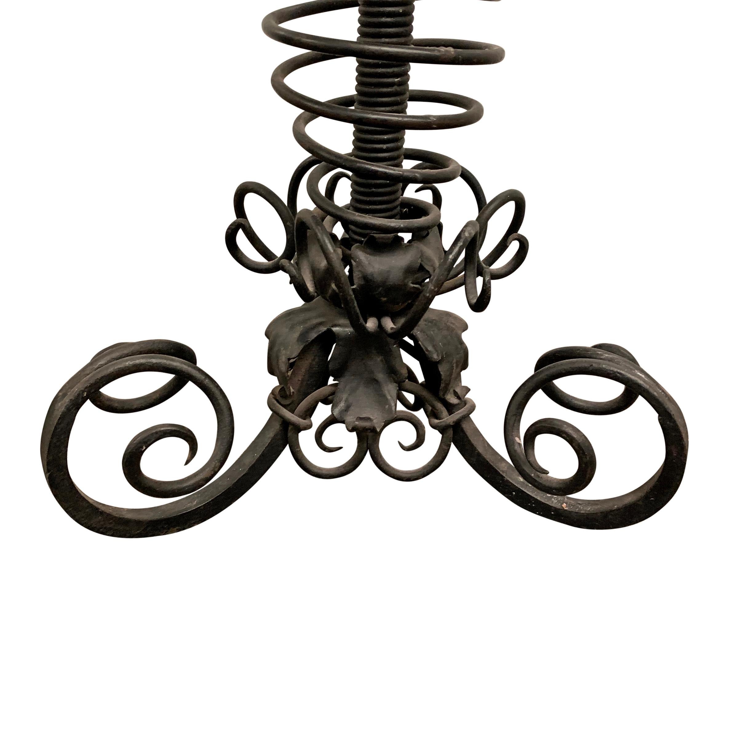 Ridiculous High-Victorian Wrought Iron Candelabrum 4