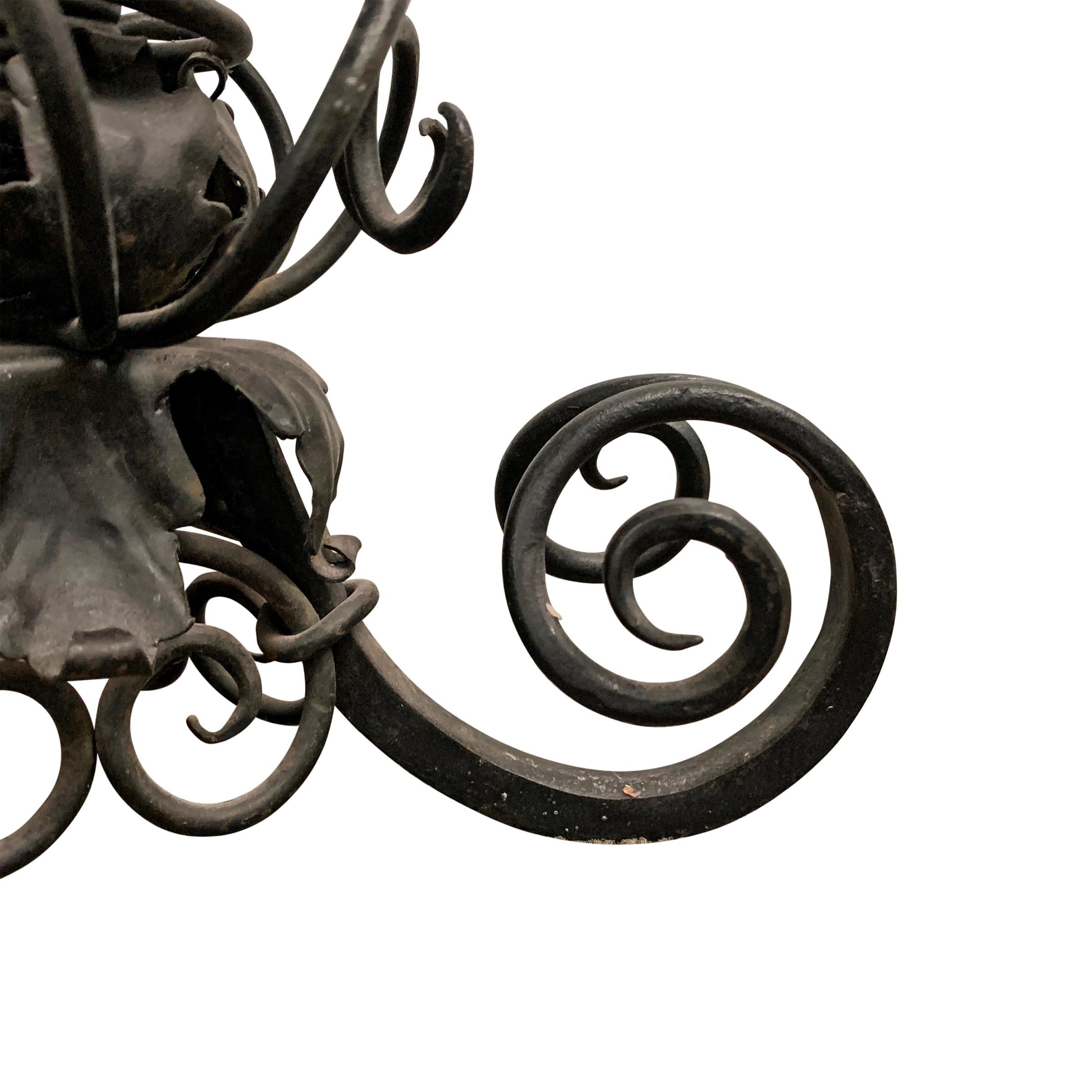 Ridiculous High-Victorian Wrought Iron Candelabrum 5