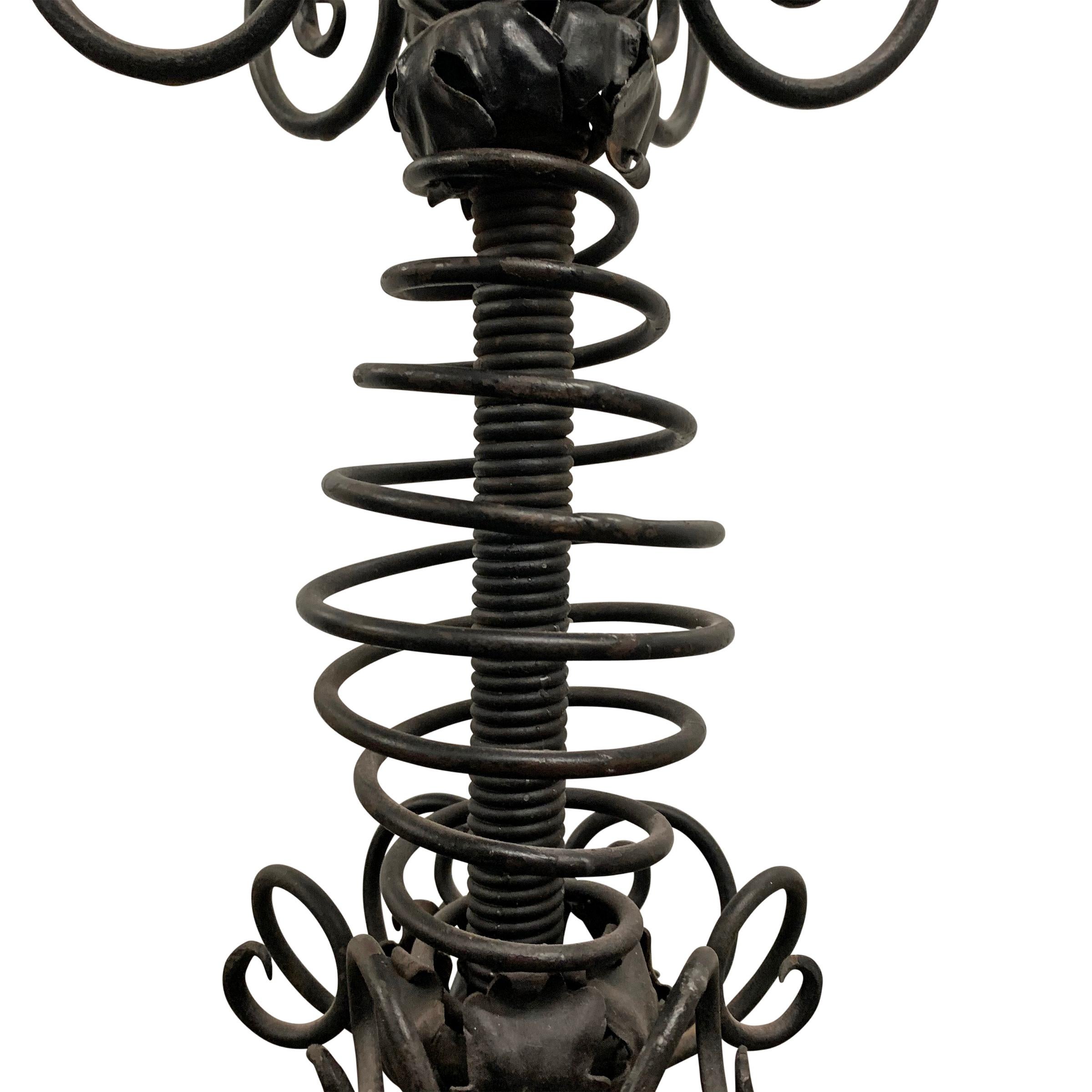 Ridiculous High-Victorian Wrought Iron Candelabrum 2