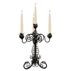 Ridiculous High-Victorian Wrought Iron Candelabrum