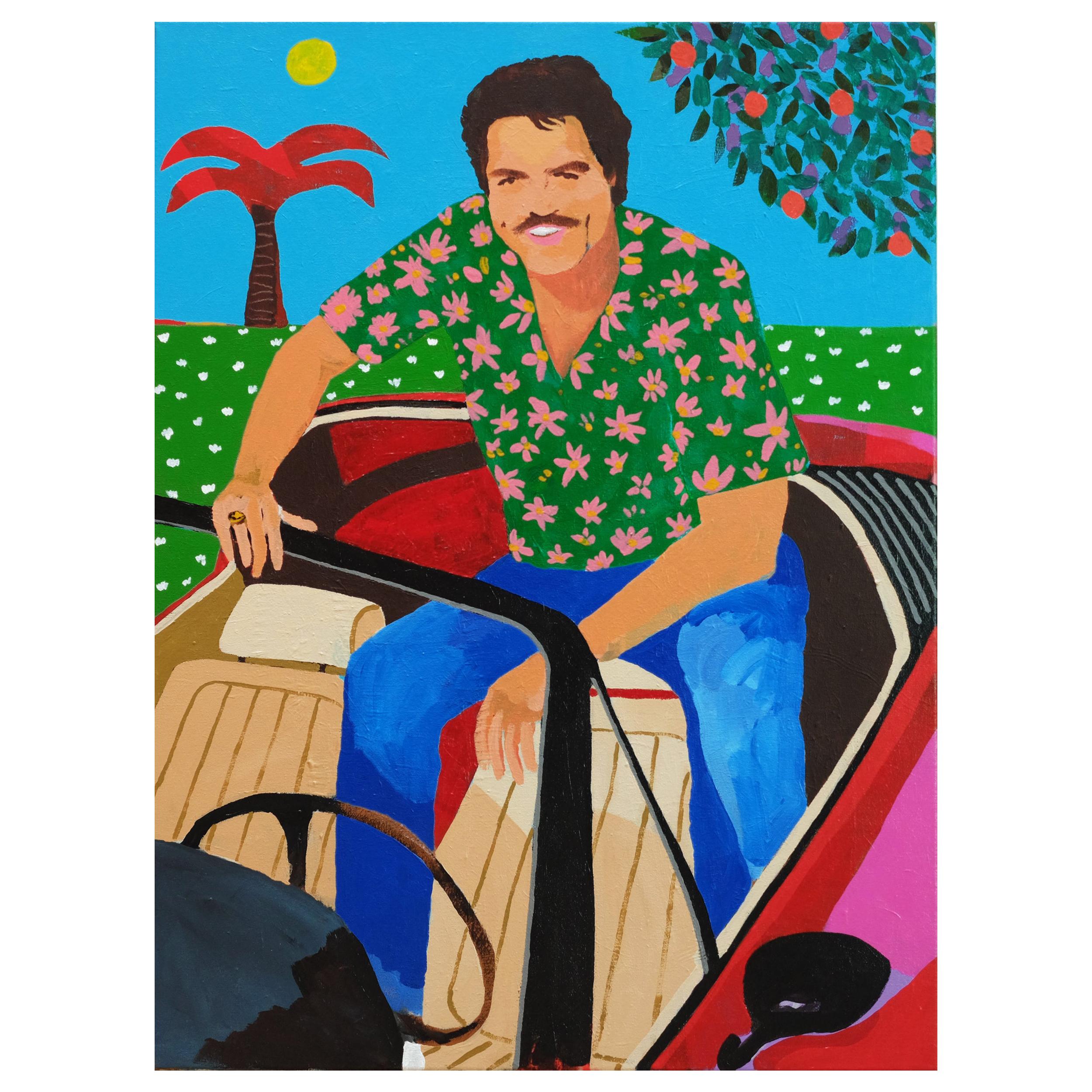 Modern 'Riding High' Portrait Painting by Alan Fears Pop Art For Sale