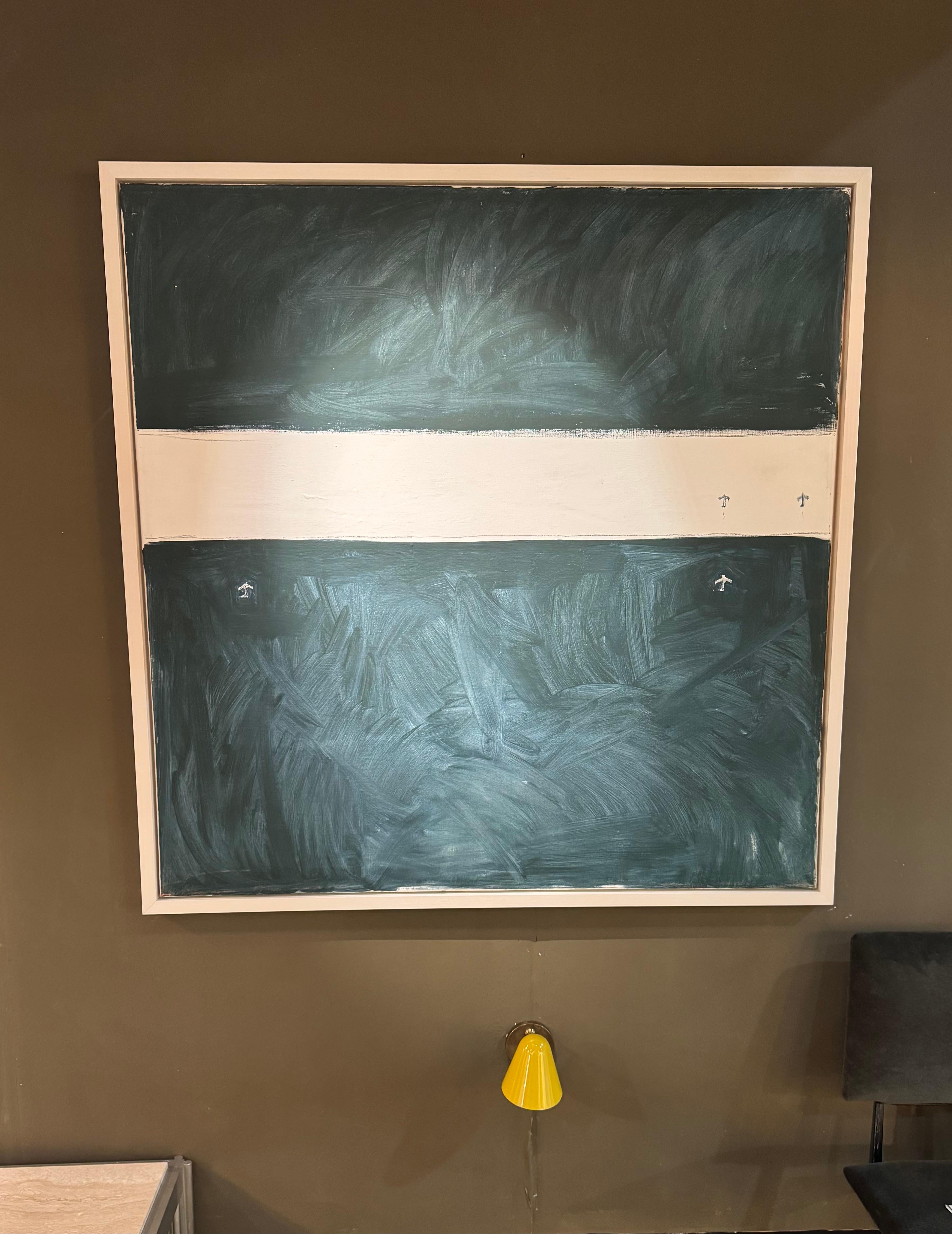 Riduan Tompkins Large Framed Abstract painting on canvas 1977 (Gemalt) im Angebot