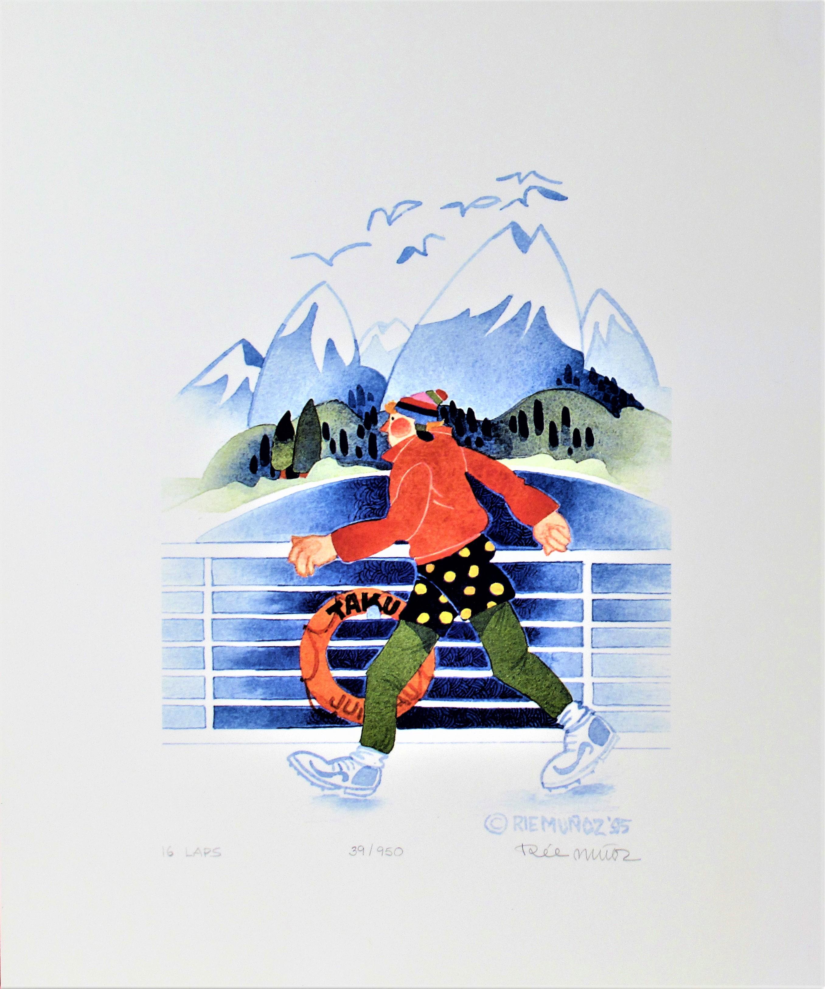 Rie Munoz Figurative Print - 16 Laps