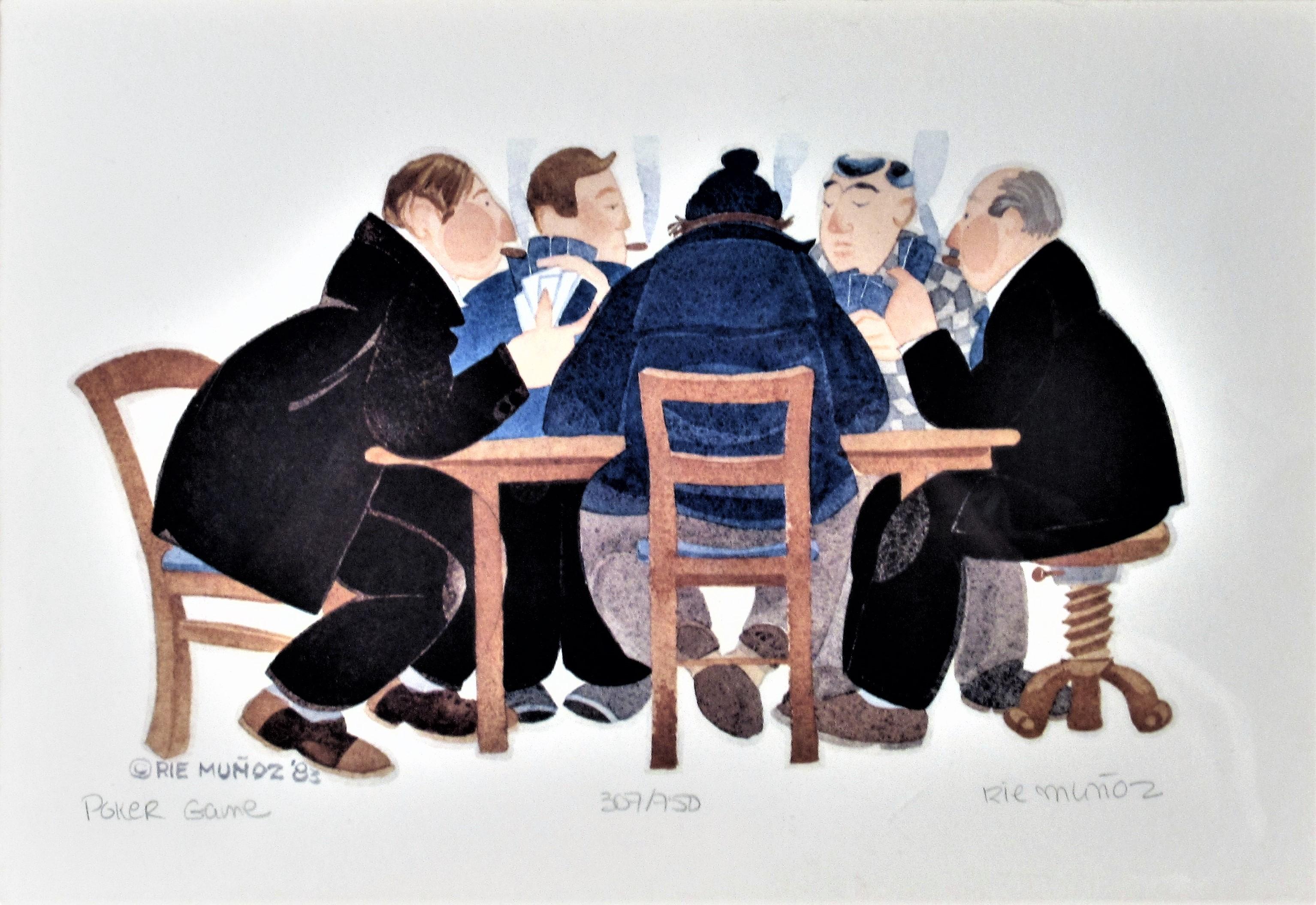 Poker Game - Print by Rie Munoz