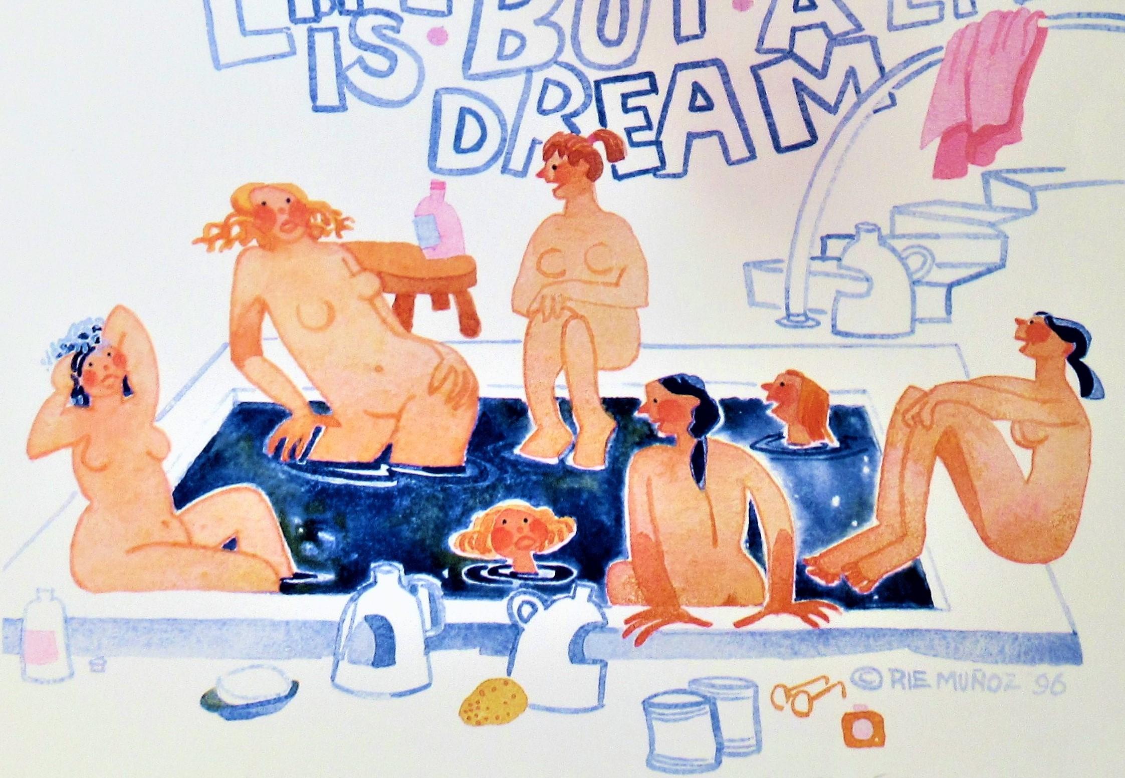 Singing in the Bath (lieding in the Bath), Tenakee Springs - Artisanat Print par Rie Munoz