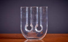 Vaso in vetro Riedel con tre aperture per i fiori. Austria anni '50