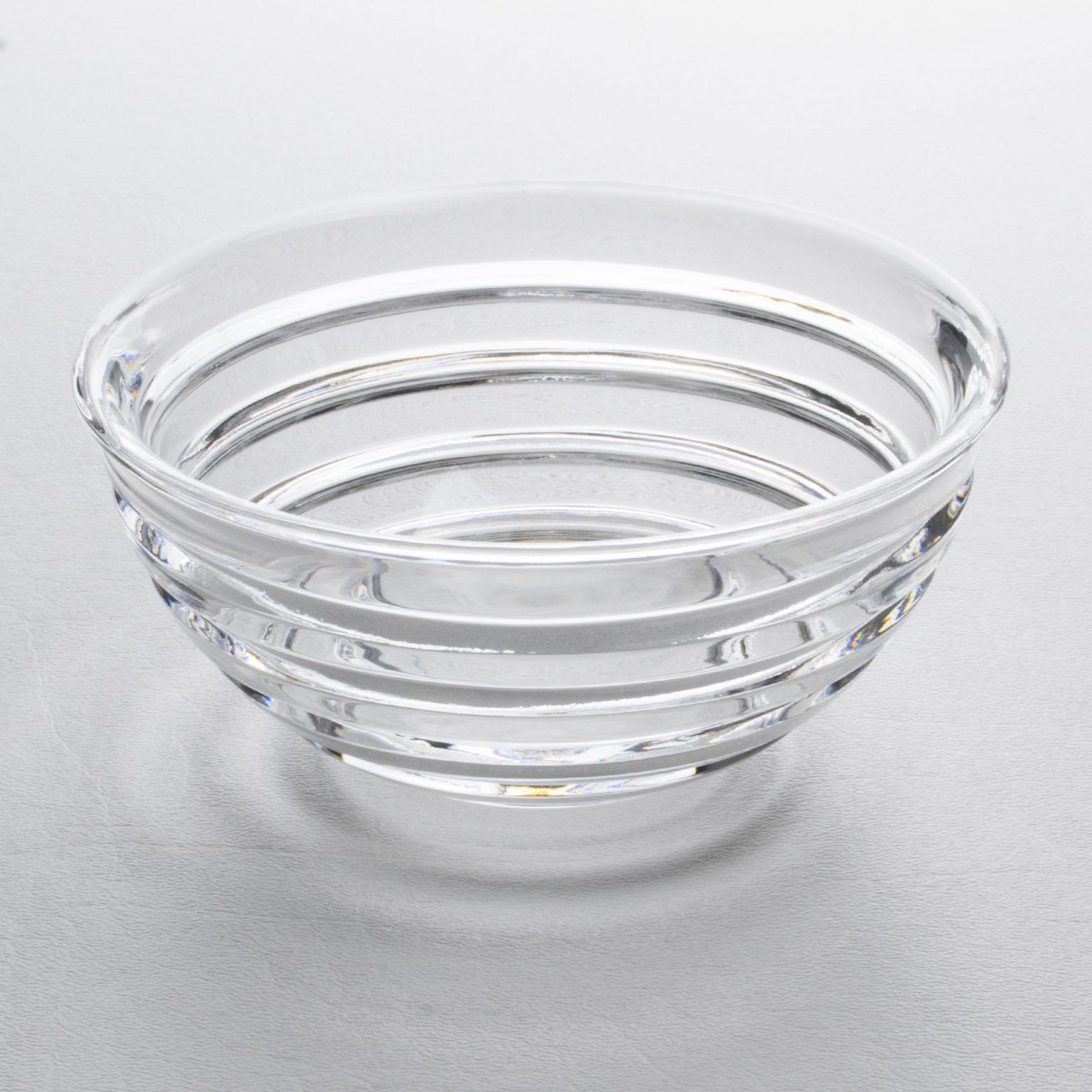Riedel Mesa Silver Plate and Crystal Caviar Bowl Dish Chiller, circa 1980 For Sale 4