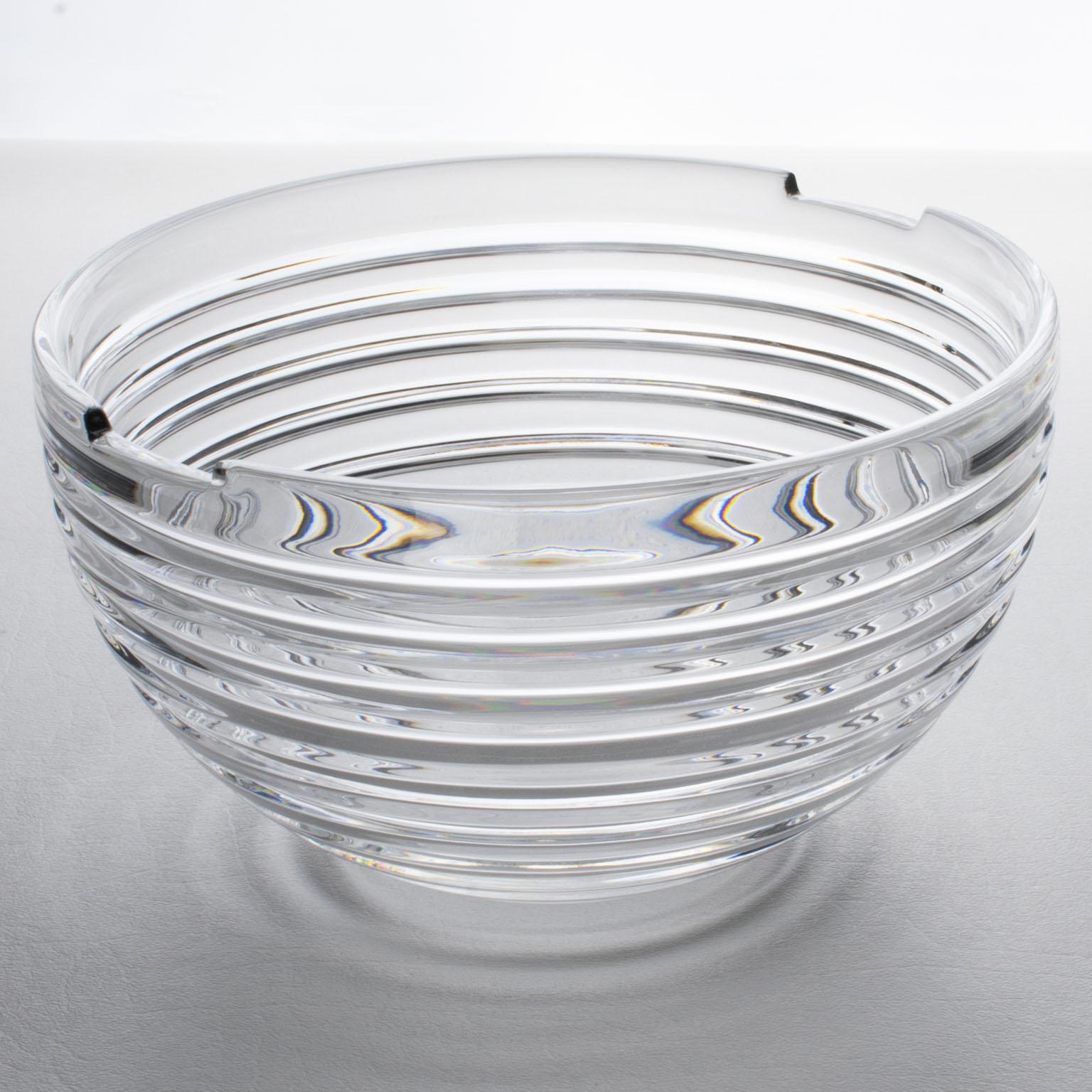 Riedel Mesa Silver Plate and Crystal Caviar Bowl Dish Chiller, circa 1980 For Sale 3