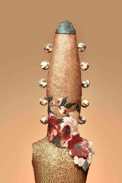 Totem de fleurs tropicales colorées