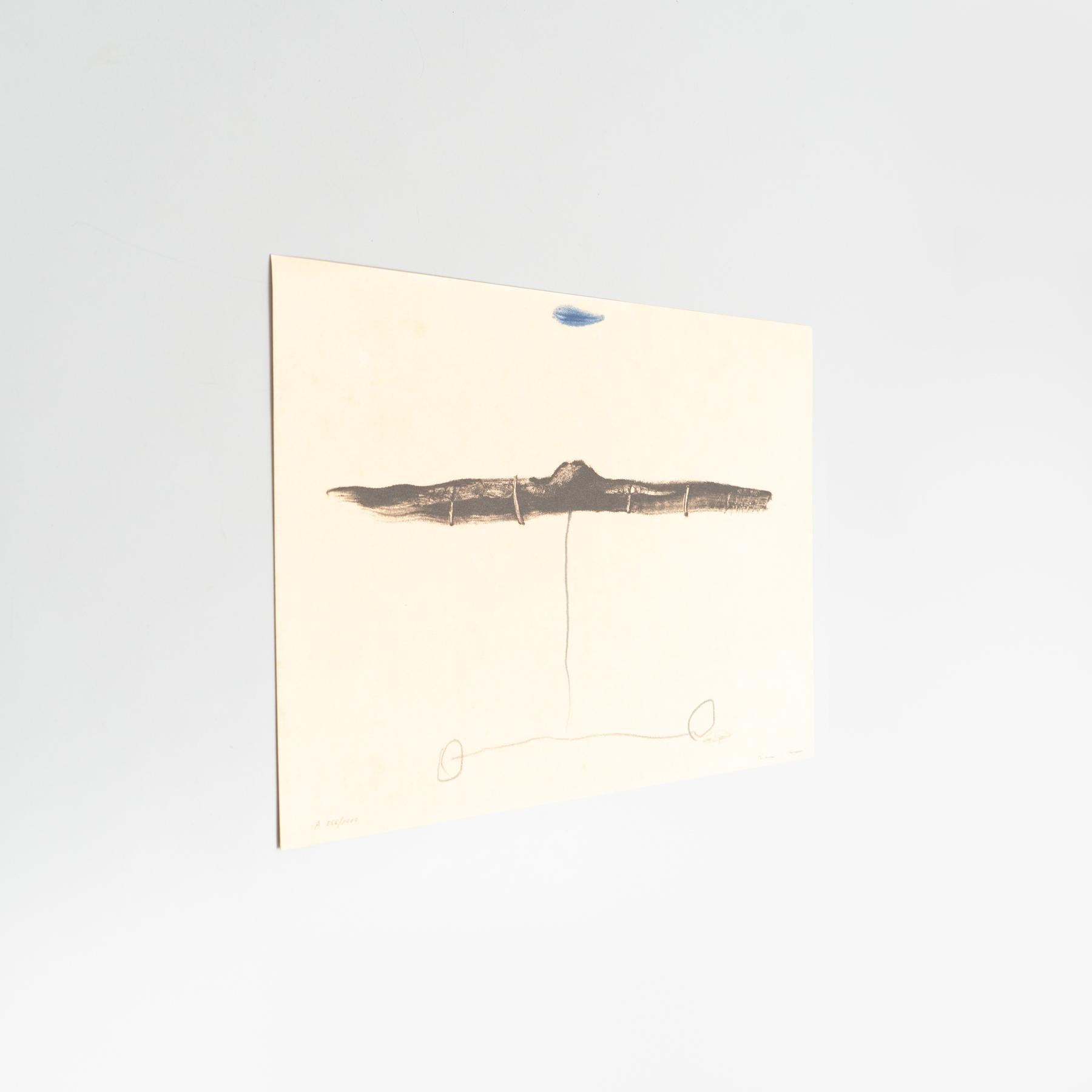 Riera I Arago Litografía abstracta en color sobre papel, 1999 Moderno de mediados de siglo en venta