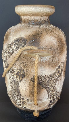 Giant Beige Ceramic Fat Lava Floor Vase Dümler & Breiden, 1970s, West Germany