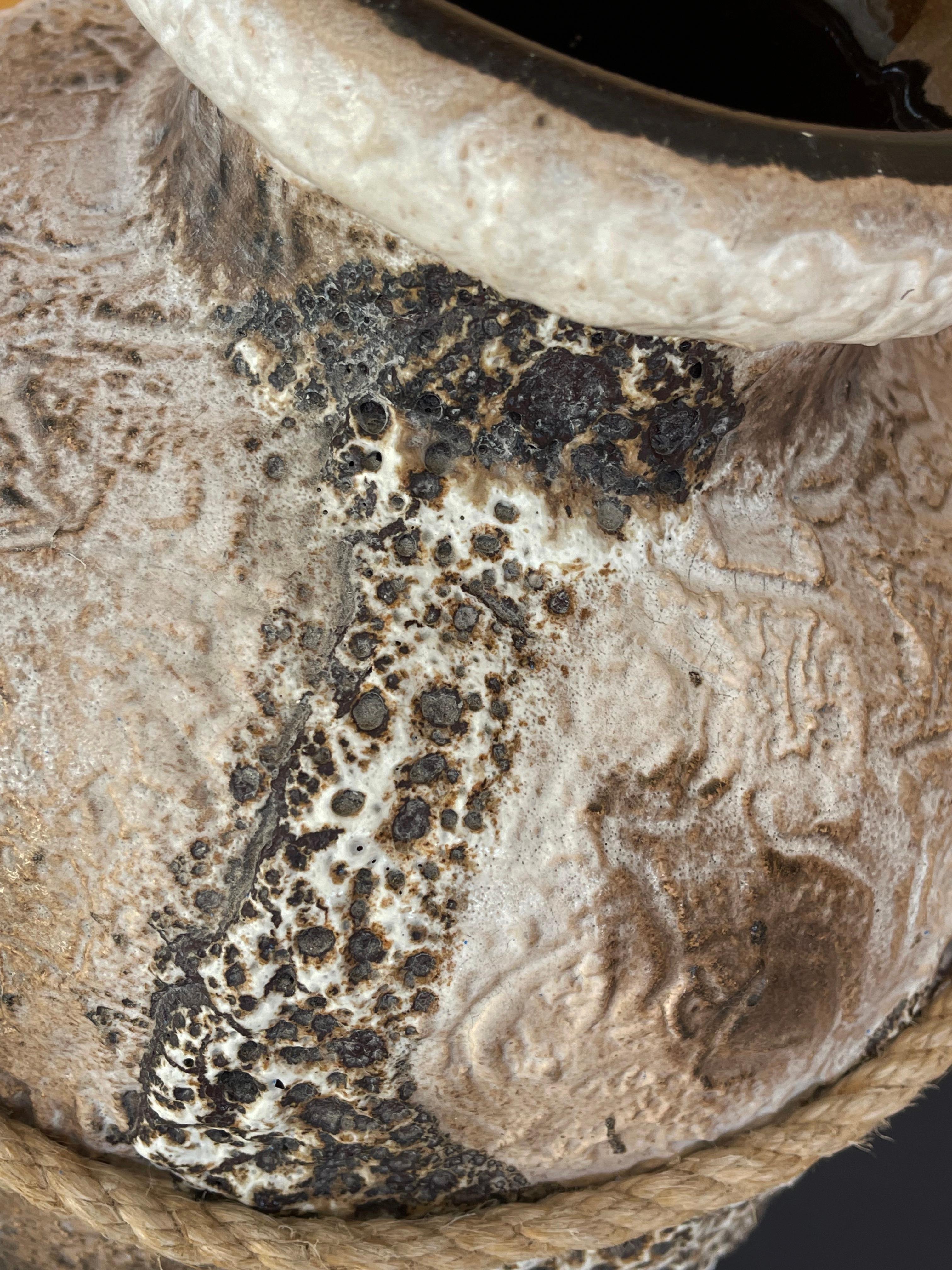 Riesige Beige Keramik Fett Lava Bodenvase Dümler & Breiden, ca. 1970, Deutschland im Zustand „Gut“ im Angebot in Andernach, DE