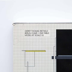 Rietveld 'Berlin Chair and End Table' Model Toy, 1985