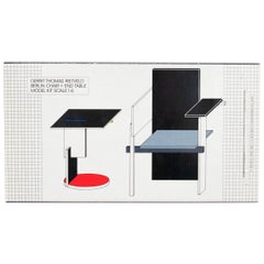 Rietveld 'Berlin Chair and End Table' Model Toy, 1985