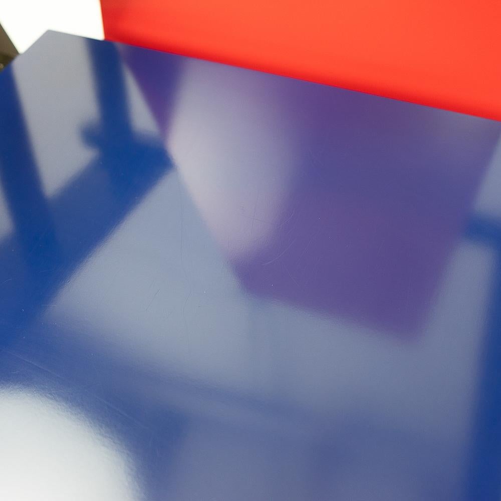 Modernist Design by Rietveld Red and Blue Chair, Cassina, 1990s 1