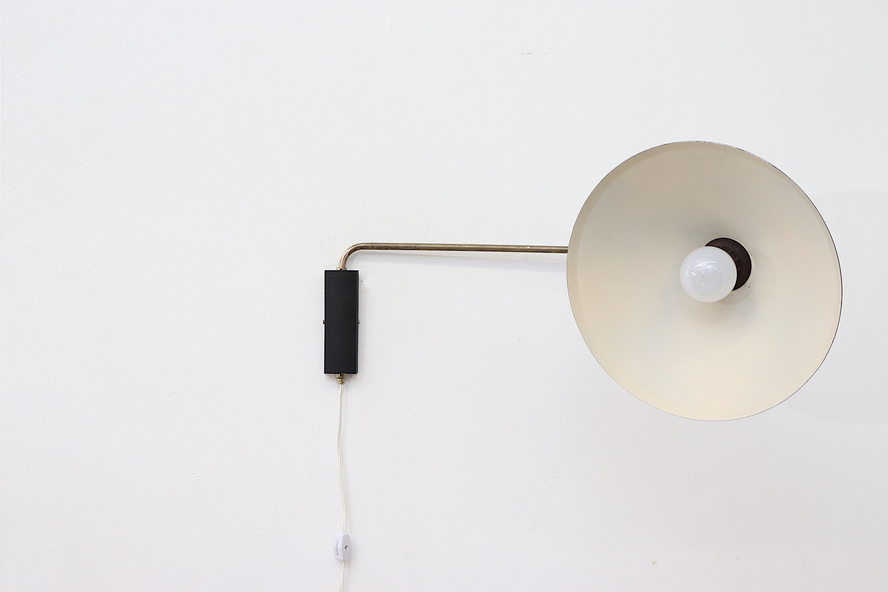Enameled Rietveld Style Industrial Wall Mount Lamp by Anvia