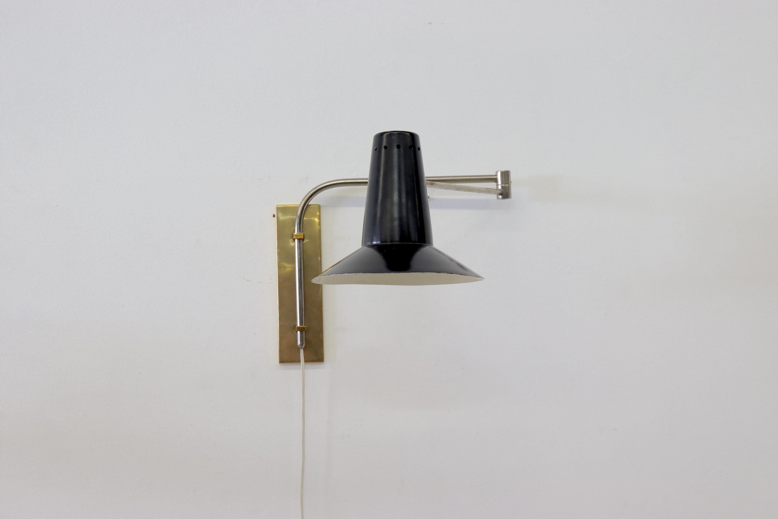 Mid-Century Modern Rietveld Style Industrial Wall Mount Lamp