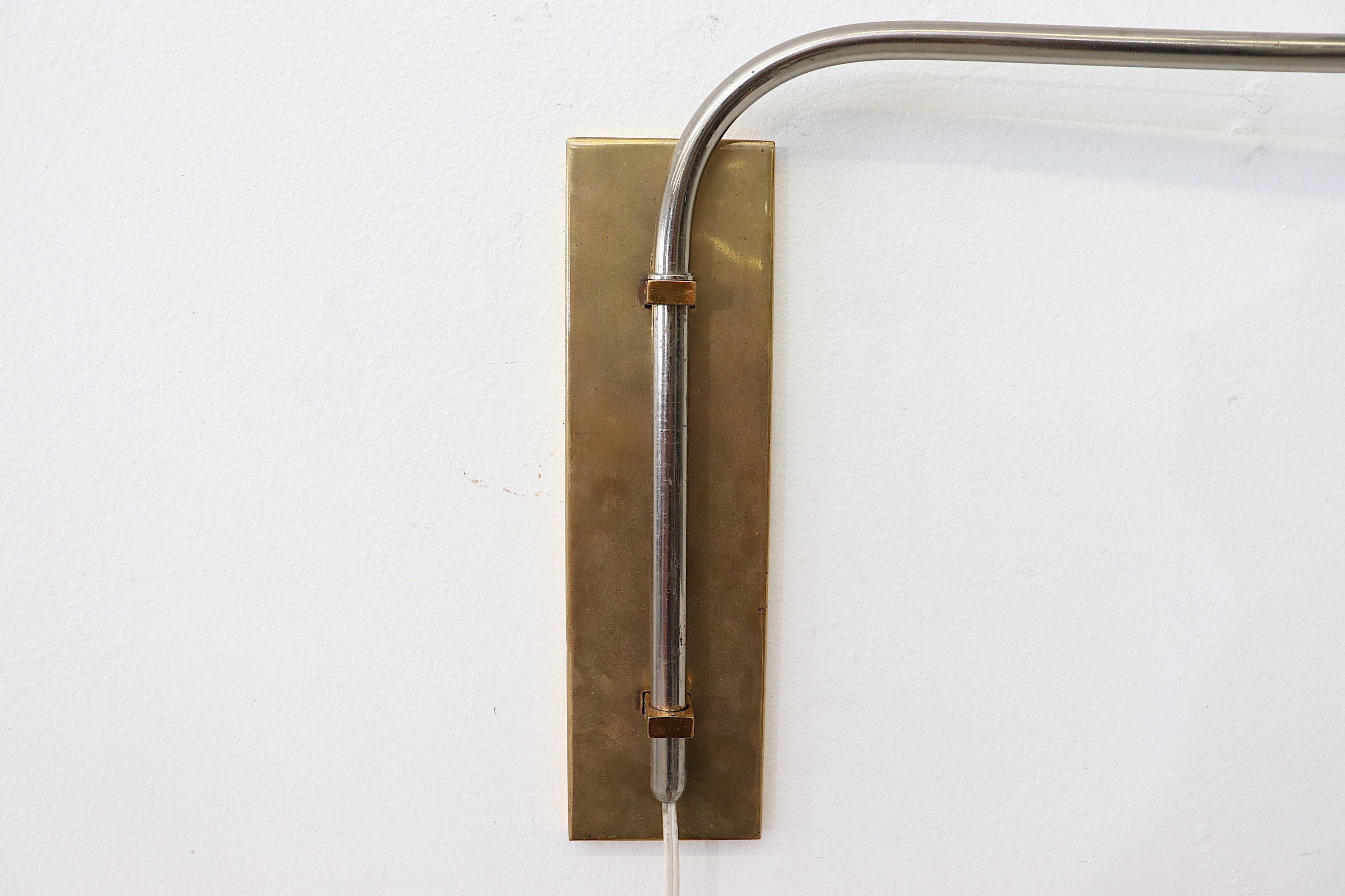 Mid-20th Century Rietveld Style Industrial Wall Mount Lamp