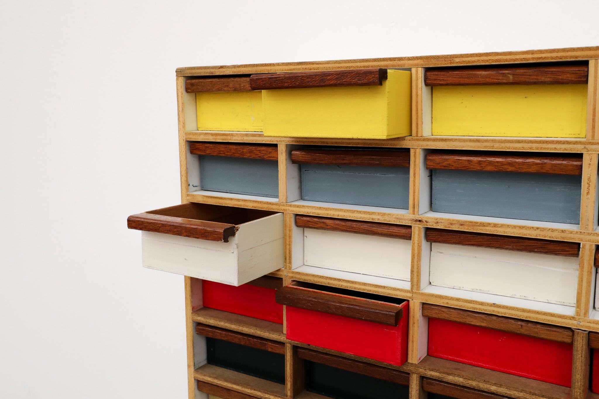 Rietveld Style Multi-Colored Cigar Box Storage Cabinet 2
