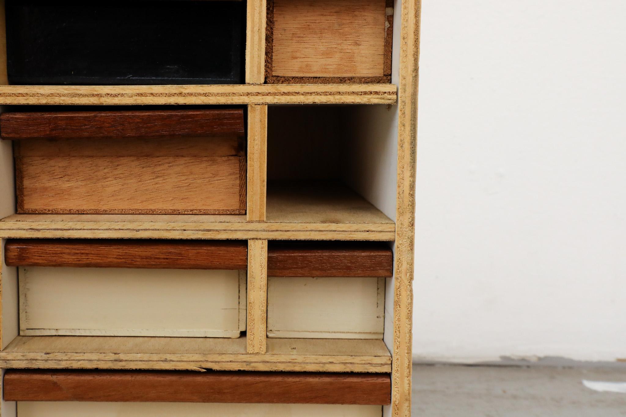 Rietveld Style Multi-Colored Cigar Box Storage Cabinet 4