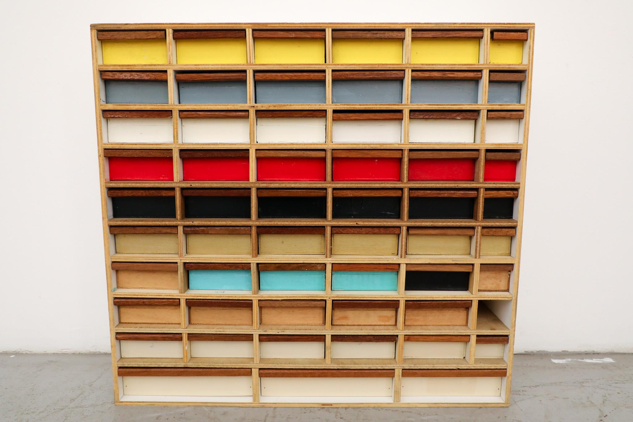 Rietveld Style Multi-Colored Cigar Box Storage Cabinet 6