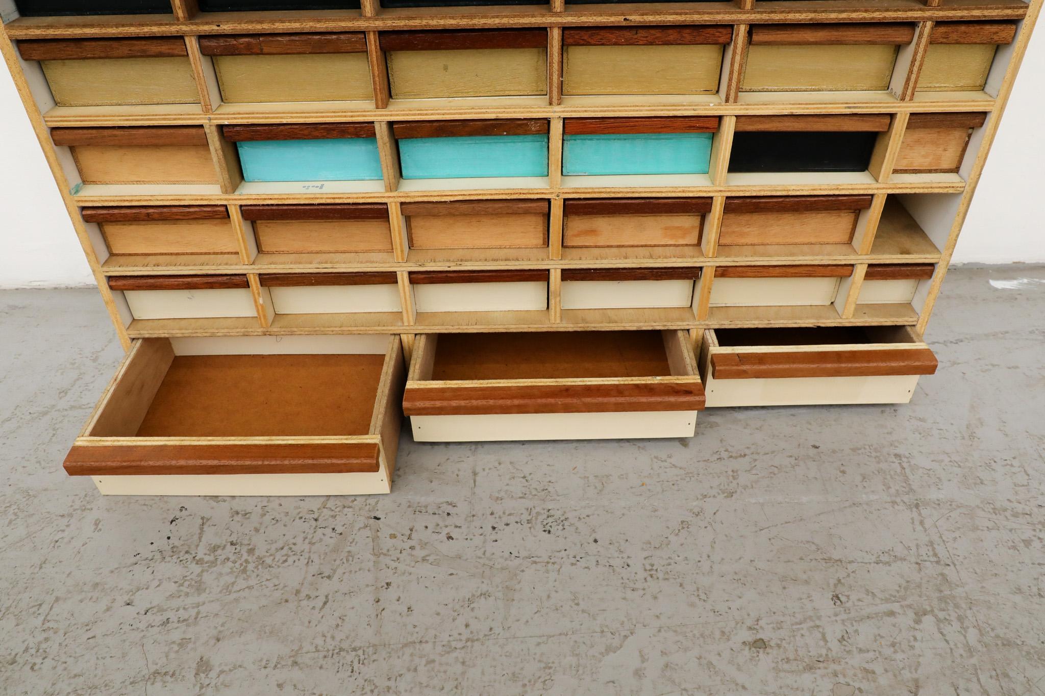 Rietveld Style Multi-Colored Cigar Box Storage Cabinet 7