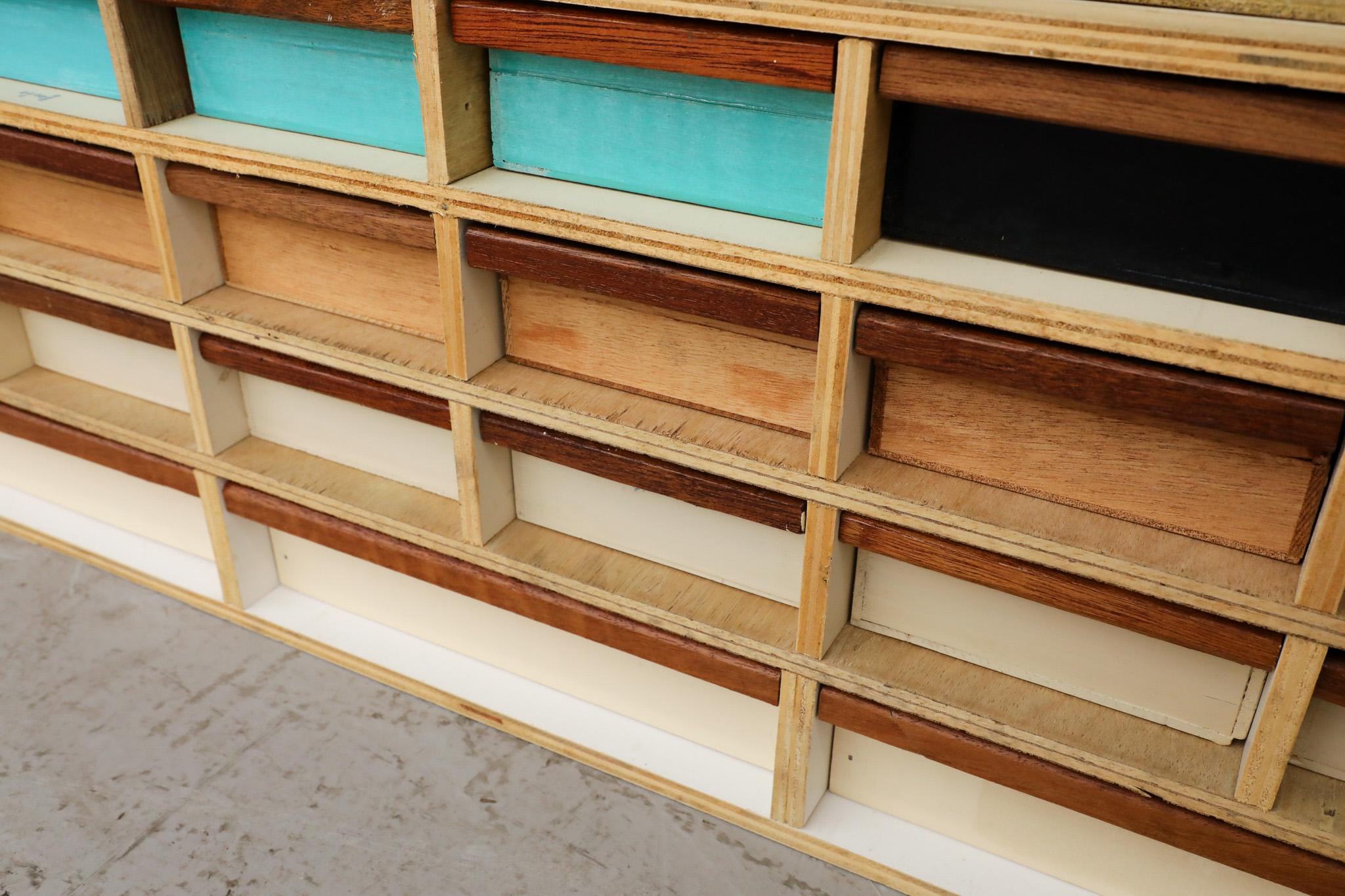 Rietveld Style Multi-Colored Cigar Box Storage Cabinet 8