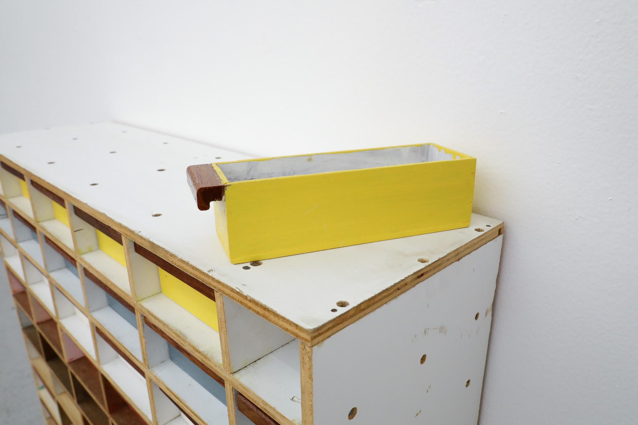 Rietveld Style Multi-Colored Cigar Box Storage Cabinet In Good Condition In Los Angeles, CA