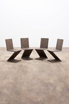 Rietveld Zigzag Chair - Classic Design Furniture in American Pine 1950