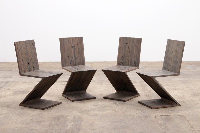 Zig zag sales chair for sale