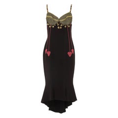 Rifat Ozbek 1990's Black Coin Dress
