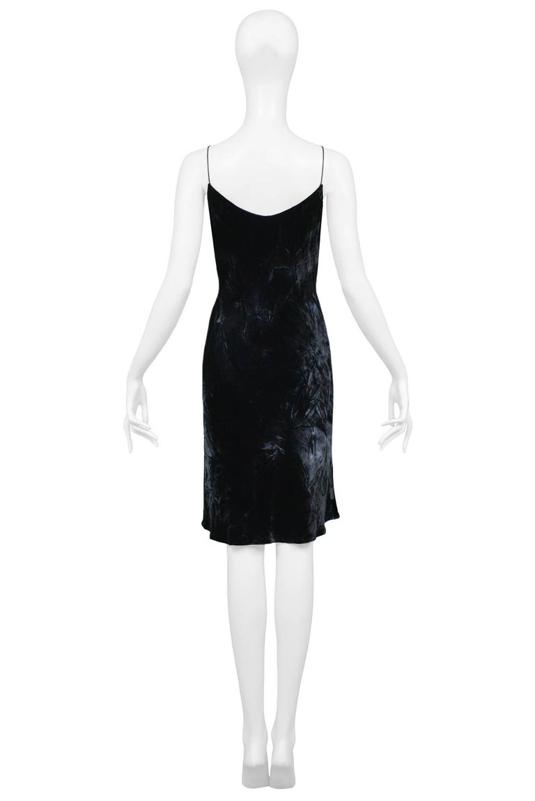 grey velvet slip dress VELVET SLIP DRESS